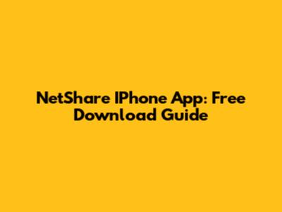 NetShare IPhone App: Free Download Guide