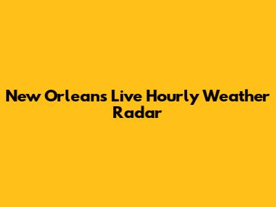 New Orleans Live Hourly Weather Radar