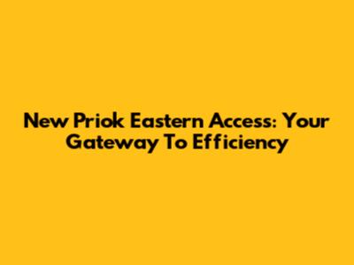 New Priok Eastern Access: Your Gateway To Efficiency