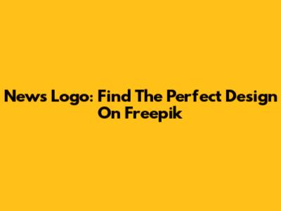 News Logo: Find The Perfect Design On Freepik