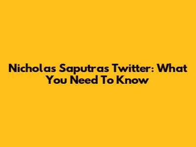 Nicholas Saputra's Twitter: What You Need To Know
