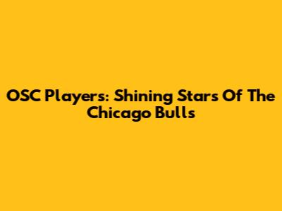 OSC Players: Shining Stars Of The Chicago Bulls