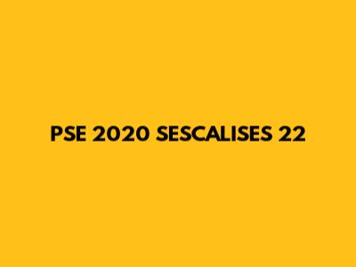 PSE 2020 SESCALISES 22