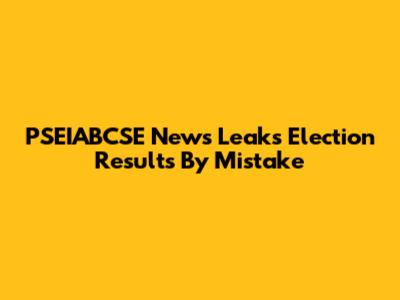 PSEIABCSE News Leaks Election Results By Mistake