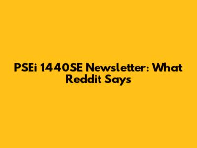 PSEi 1440SE Newsletter: What Reddit Says