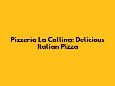Pizzeria La Collina: Delicious Italian Pizza