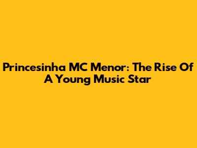 Princesinha MC Menor: The Rise Of A Young Music Star
