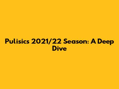 Pulisic's 2021/22 Season: A Deep Dive