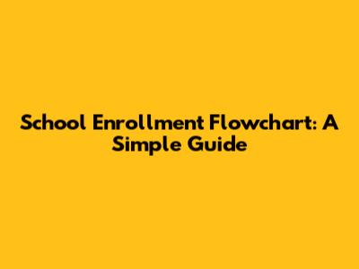 School Enrollment Flowchart: A Simple Guide