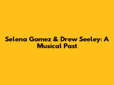 Selena Gomez & Drew Seeley: A Musical Past