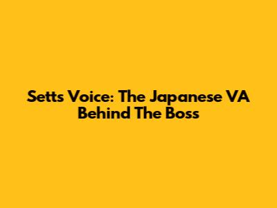 Sett's Voice: The Japanese VA Behind The Boss