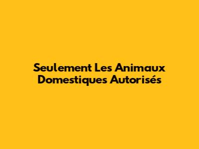 Seulement Les Animaux Domestiques Autorisés