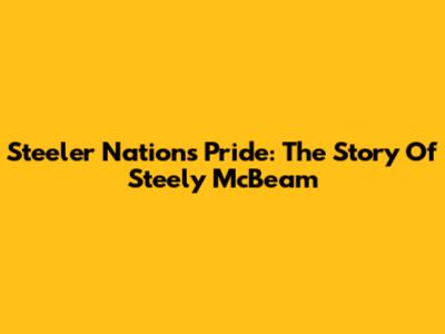 Steeler Nation's Pride: The Story Of Steely McBeam