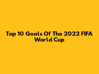 Top 10 Goals Of The 2022 FIFA World Cup