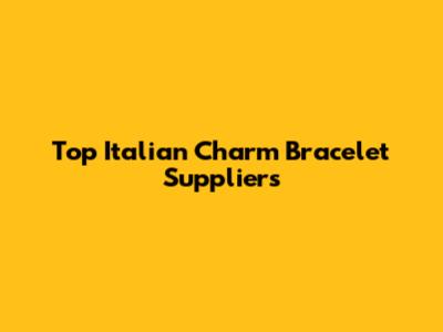 Top Italian Charm Bracelet Suppliers
