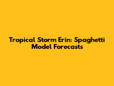 Tropical Storm Erin: Spaghetti Model Forecasts
