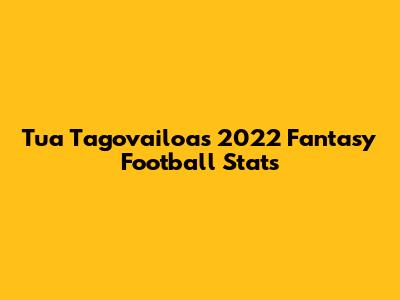 Tua Tagovailoa's 2022 Fantasy Football Stats
