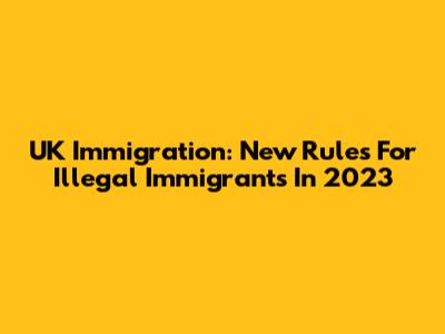 UK Immigration: New Rules For Illegal Immigrants In 2023
