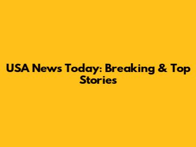 USA News Today: Breaking & Top Stories