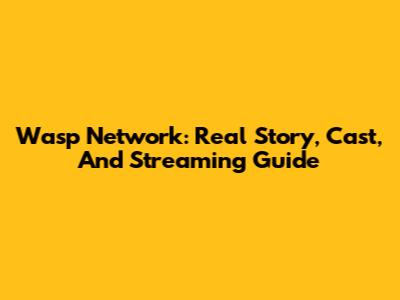 Wasp Network: Real Story, Cast, And Streaming Guide