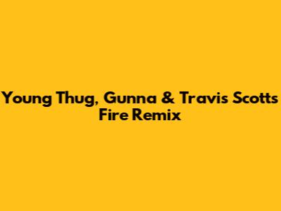 Young Thug, Gunna & Travis Scott's Fire Remix