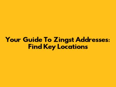 Your Guide To Zingst Addresses: Find Key Locations